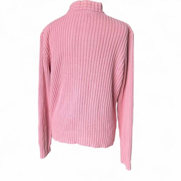 Pink 100 cotton quarter zip sweater - Picture 2 of 8